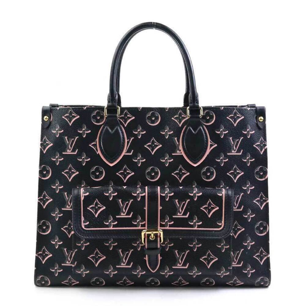 Louis Vuitton OnTheGo Canvas 2Way Shoulder Bag Pink Gold